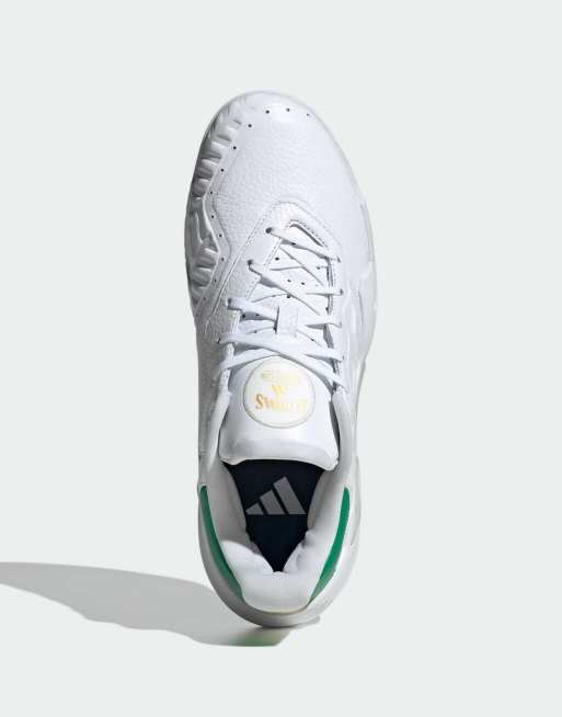 Zapatillas de deporte blancas de tenis de cuero Barricade 13 de adidas Performance, 3 de 4