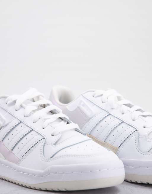 hélice sequía jugador Zapatillas de deporte blancas e iridiscentes Forum Low de adidas Originals  | ASOS