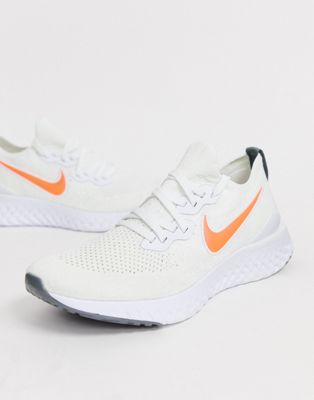 Zapatillas de deporte blancas Epic React Flyknit 2 de Nike Running | ASOS
