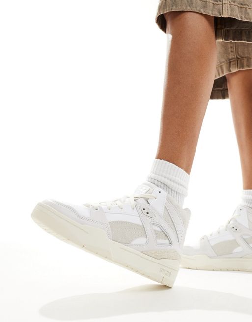 Zapatillas de deporte blancas, gris pluma y beis texturizado Slipstream Mid de PUMA