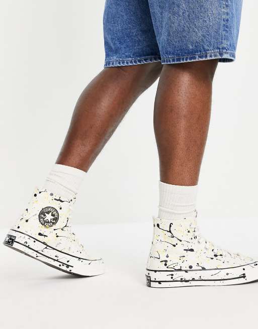 Zapatillas de deporte blancas hi-top con diseño de salpicaduras de pintura Chuck 70 Converse | ASOS