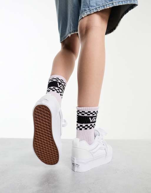 Vans bota blanca online plataforma