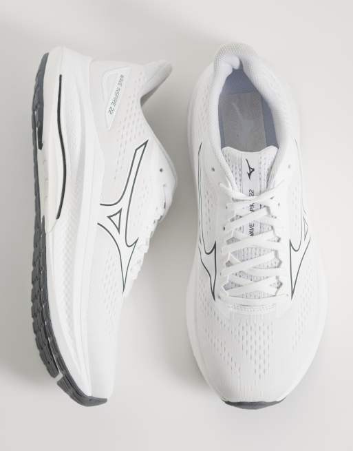 Zapatillas de deporte blancas para correr Wave Inspire 22 de Mizuno, 3 de 5