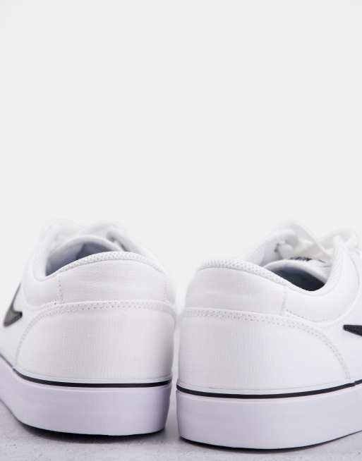 Zapatillas de deporte blancas para skate de lona Chron 2 de Nike SB, 2 de 4