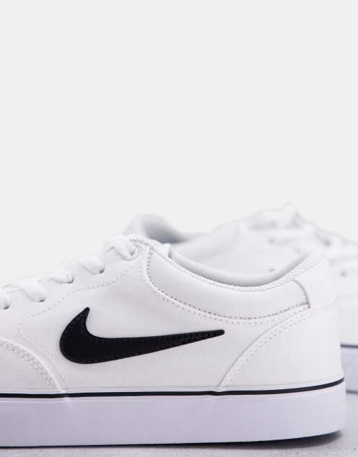 Zapatillas de deporte blancas para skate de lona Chron de Nike SB |