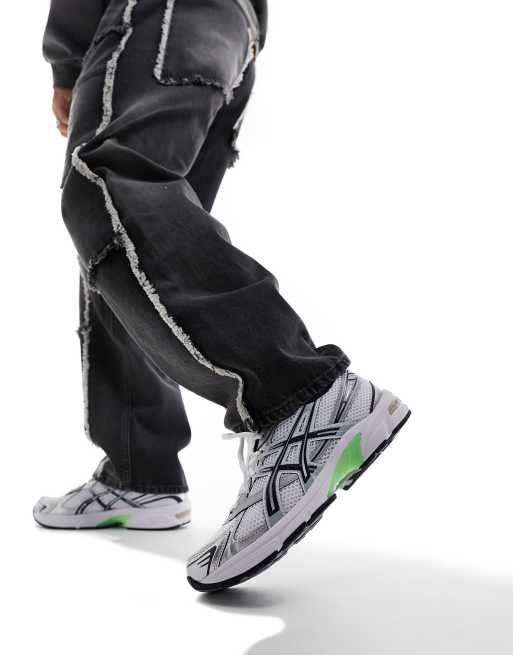 Zapatillas de deporte blancas, plateadas y verdes Gel-1130 de Asics