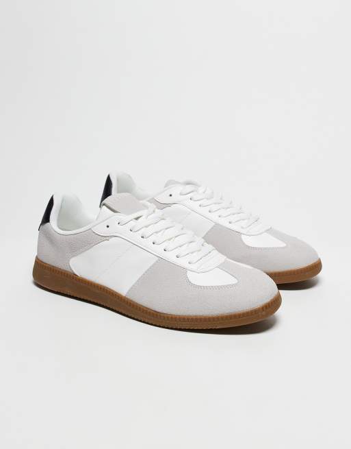 Zapatillas de deporte blancas retro con suela de goma de ASOS