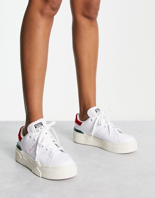 Stan smith clearance blanco y rojo