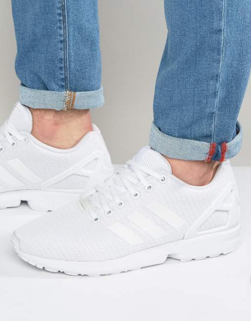 Listo Vegetación Forma del barco Zapatillas de deporte blancas S32277 ZX Flux de adidas Originals | ASOS