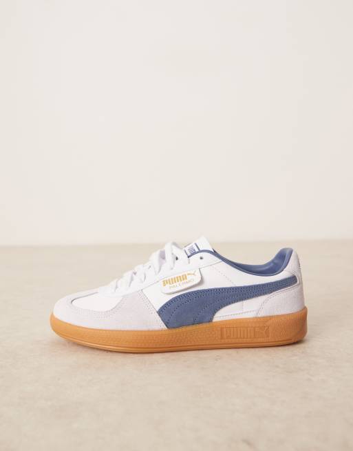 Zapatillas de deporte blancas unisex con detalles azules Palermo de PUMA, 2 de 5