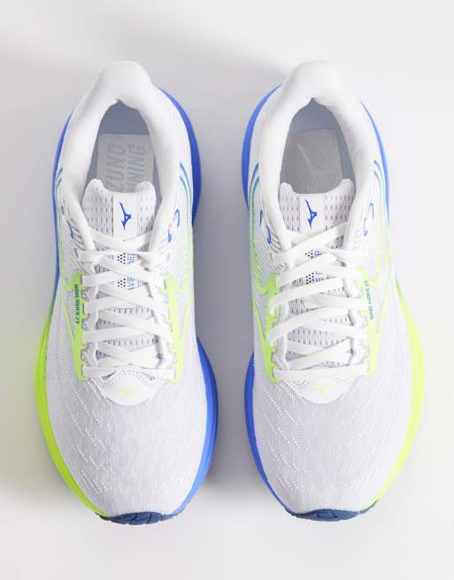 Zapatillas de deporte blancas y amarillas Wave Rider 29 de Mizuno, 3 de 5