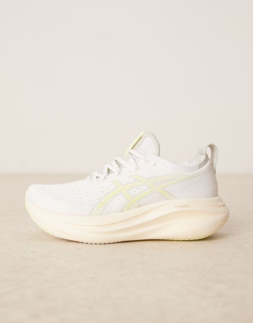 Zapatillas de deporte blancas y amarillo claro para correr Gel-Nimbus 27 de Asics, 2 de 5