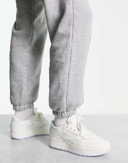 Zapatillas de deporte blancas y azules Club C Double de Reebok, 4 de 4