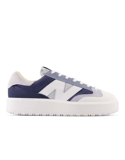 Zapatillas de deporte blancas y azules con plataforma CT302 de New Balance