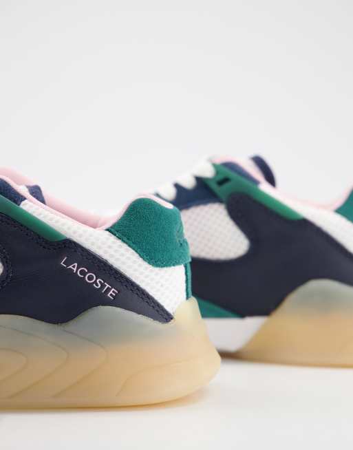 Zapatillas de deporte blancas y azules marino Court Slam Dynamic de Lacoste, 2 de 4