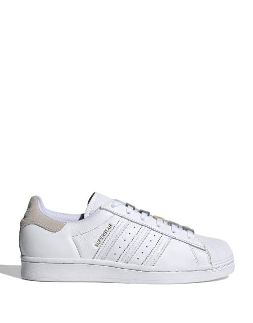 Zapatillas de deporte blancas y beis Superstar de adidas Originals