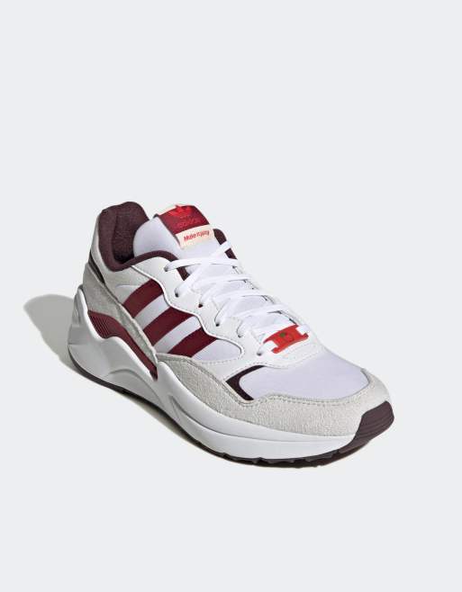 Zapatillas de deporte blancas y bermellón Adisuper de adidas Originals
