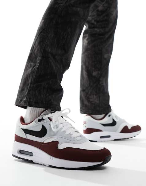 Zapatillas de deporte blancas y burdeos Air Max 1 de Nike - view 1