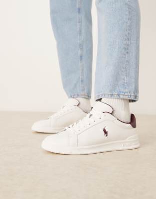 Zapatillas de deporte blancas y burdeos Heritage Court de Polo Ralph Lauren - view 1