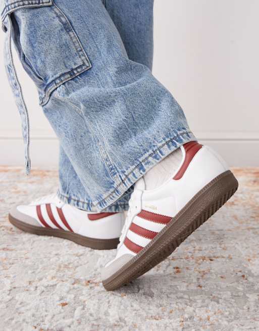 Adidas superstar blancas y burdeos clearance