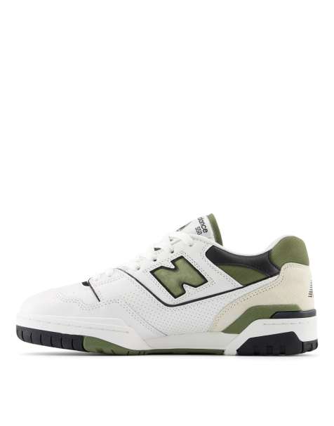 Zapatillas de deporte blancas y caquis 550 de New Balance - view 1