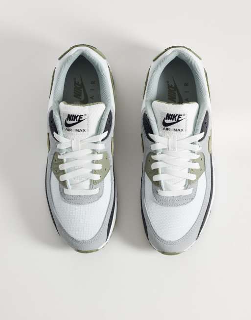 Zapatillas de deporte blancas y caquis Air Max 90 de Nike, 2 de 5