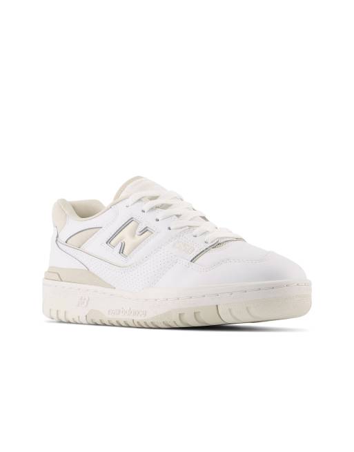 Zapatillas de deporte blancas y color avena 550 de New Balance