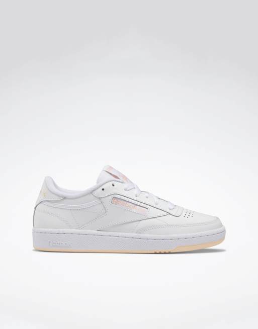 Zapatillas de deporte blancas y color melocotón Club C 85 de Reebok