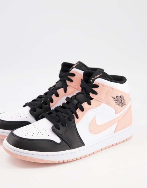 Zapatillas de deporte blancas y color naranja ártico Air Jordan 1 Mid de Nike 