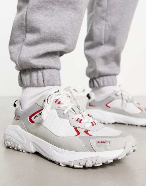 Zapatillas de deporte blancas y gris pálido GO1ST de HUGO