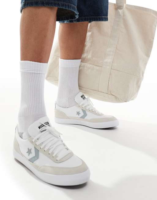 Zapatillas de deporte blancas y grises Net Star Classic Canvas Ox de Converse ASOS