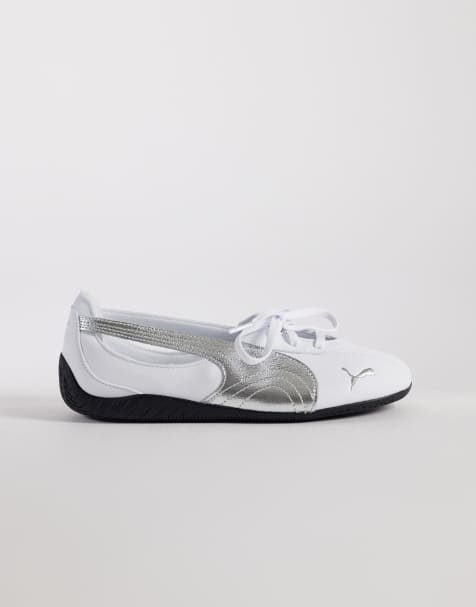 Zapatillas de deporte blancas y metalizadas estilo merceditas Speedcat Nova de PUMA - view 1