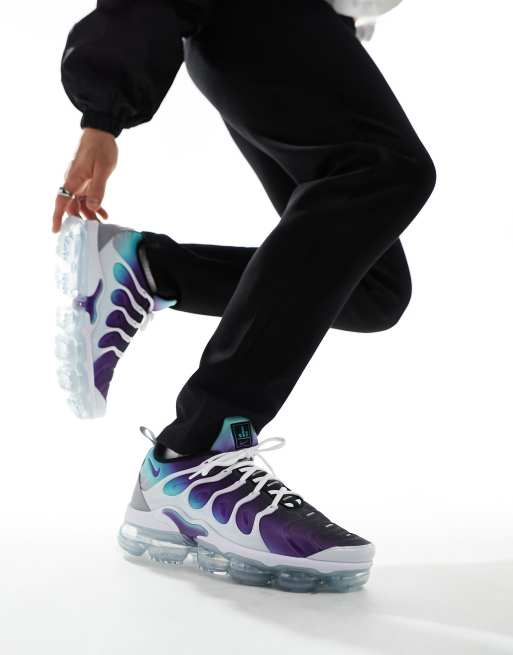 Zapatillas de deporte blancas y moradas Air Vapormax Plus de Nike