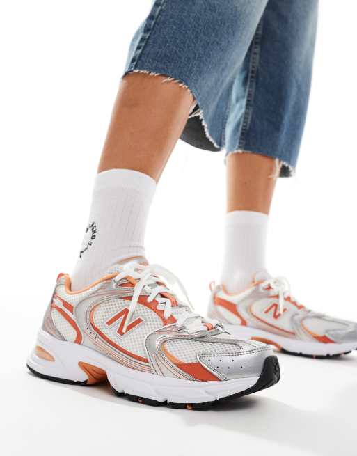 New balance blancas y naranjas hotsell