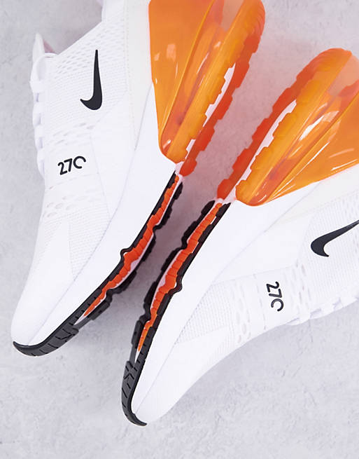 Zapatillas de blancas y naranjas Air Max 270 de Nike | ASOS
