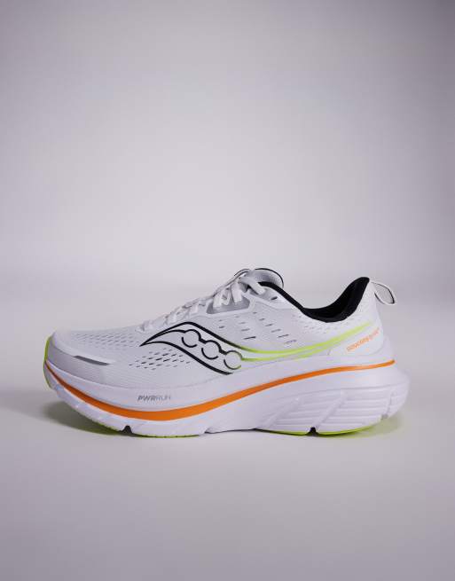 Zapatillas de deporte blancas y naranjas para correr Guide 18 de Saucony, 2 de 5
