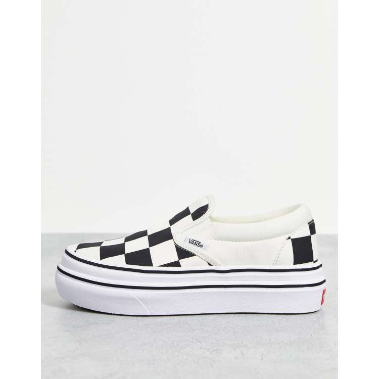 de deporte blancas y negras a cuadros dameros clásicos grandes Super ComfyCush de Vans | ASOS