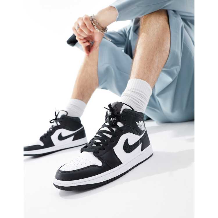 Air jordan 1 online mid blancas y negras