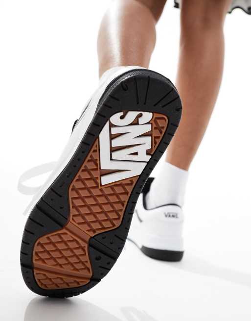 Zapatillas de deporte blancas y negras con suela gruesa de cuero Hylane de Vans