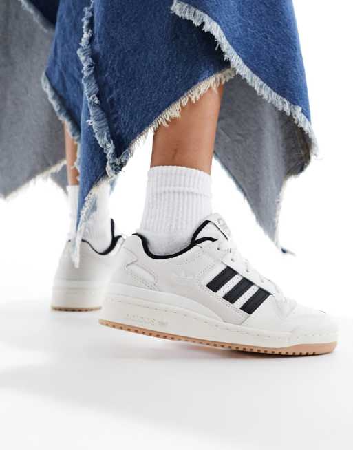 Zapatillas de deporte blancas y negras Forum Low CL de adidas