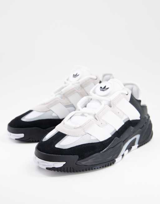 Zapatillas de deporte blancas y negras Niteball de adidas Originals