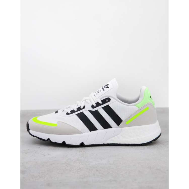 Zapatillas de deporte blancas y negras ZX 1K Boost de adidas Originals ASOS