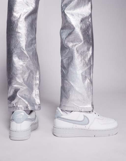 Zapatillas de deporte blancas y plateadas Air Force Dance de
