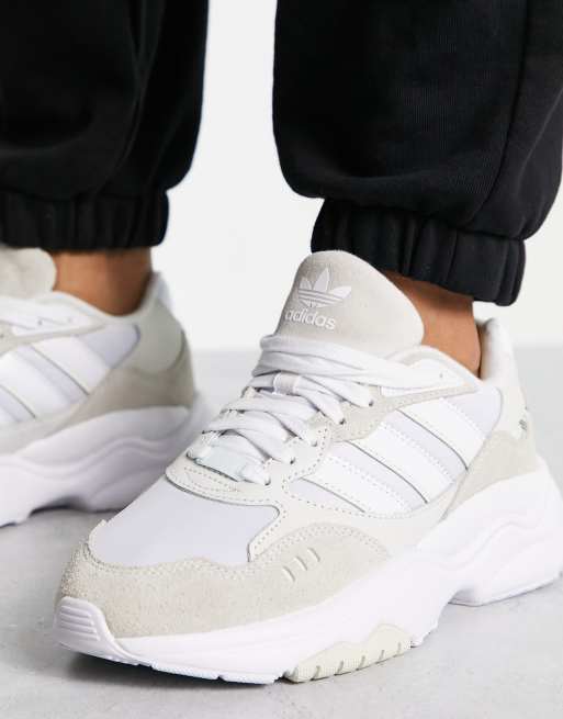 Oeste Disciplinario fumar Zapatillas de deporte blancas y plateadas Retropy F90 de adidas Originals |  ASOS