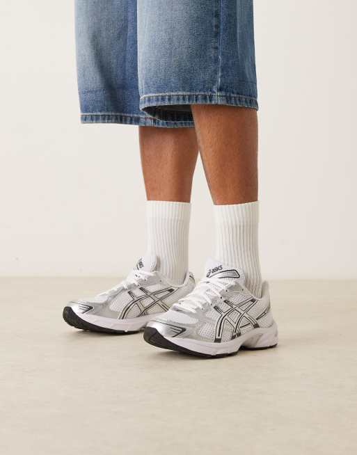 Zapatillas de deporte blancas y plateado puro Gel-1130 de Asics, 4 de 5