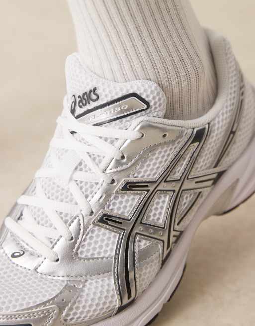 Zapatillas de deporte blancas y plateado puro Gel-1130 de Asics, 5 de 5