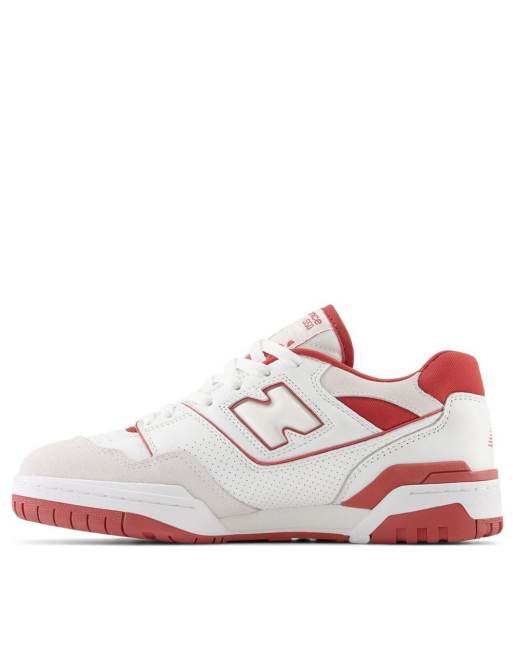 Zapatillas de deporte blancas y rojas 550 de New Balance, 3 de 4