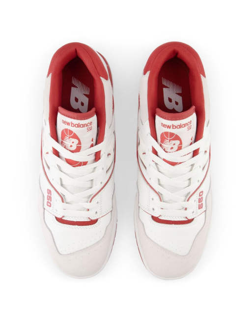 Zapatillas de deporte blancas y rojas 550 de New Balance, 4 de 4