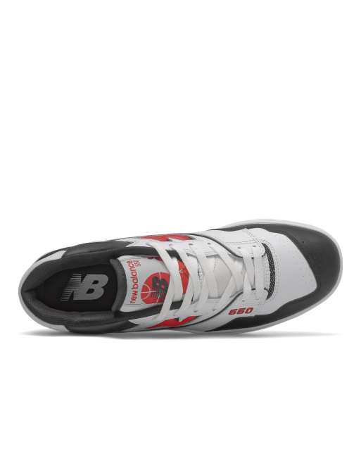 Zapatillas de deporte blancas y rojas 550 de New Balance, 3 de 4
