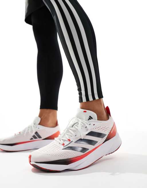 Zapatillas de deporte blancas y rojas Adizero SL de adidas Running